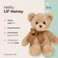 Bearington Lil' Honey Teddy Bear Stuffed Animal - 12" Brown Plush Bear Toy with Soft Fur and Classic Design - Washable Teddy Bears for Girls