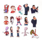 There are A Total of 55 Cute American Dad Cartoon Stickers, Which Can Be Affixed to Suitcases, Skateboards, Refrigerators, Laptops, Graffiti Cartoon
