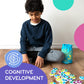 Mobi Stello Color Matching Game - Family Friendly Tile Matching Game, Colorful Plastic Tiles Learning Activities for Ages 5 and Up, 48 Tiles and More