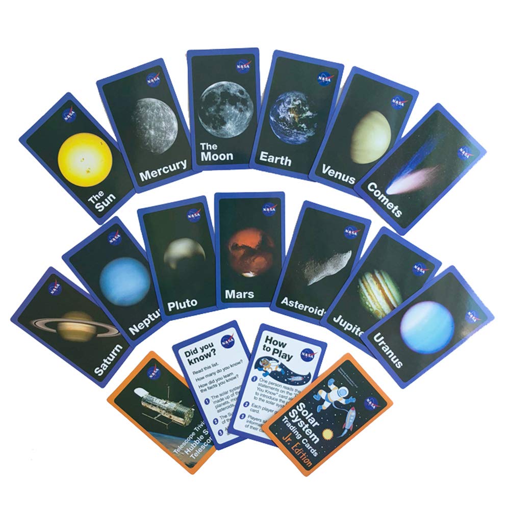 Richardy 17Pcs Flash Cards and 1Pcs Poster Space Solar System Star Kids Flash Cards&Poster Children Games Early Learning Toys Baby Card
