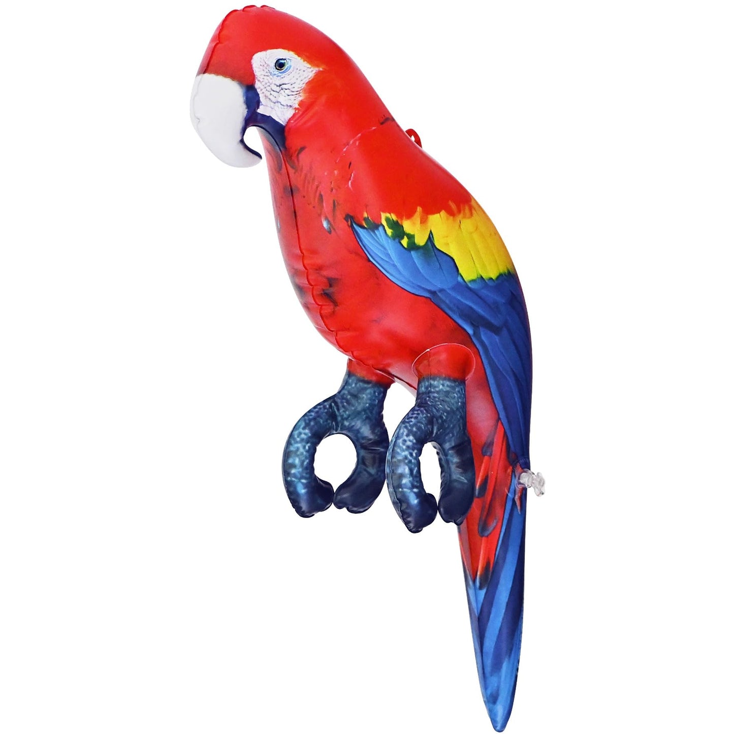 Jet Creations 24" Inflatable Scarlet Macaw Parrot Red, Yellow, Blue Animal Figure for Decor, Play, Livestock Party, Birthday,Kids Gift, Christmas