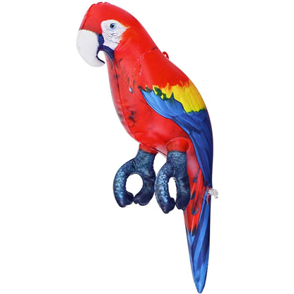 Jet Creations 24" Inflatable Scarlet Macaw Parrot Red, Yellow, Blue Animal Figure for Decor, Play, Livestock Party, Birthday,Kids Gift, Christmas