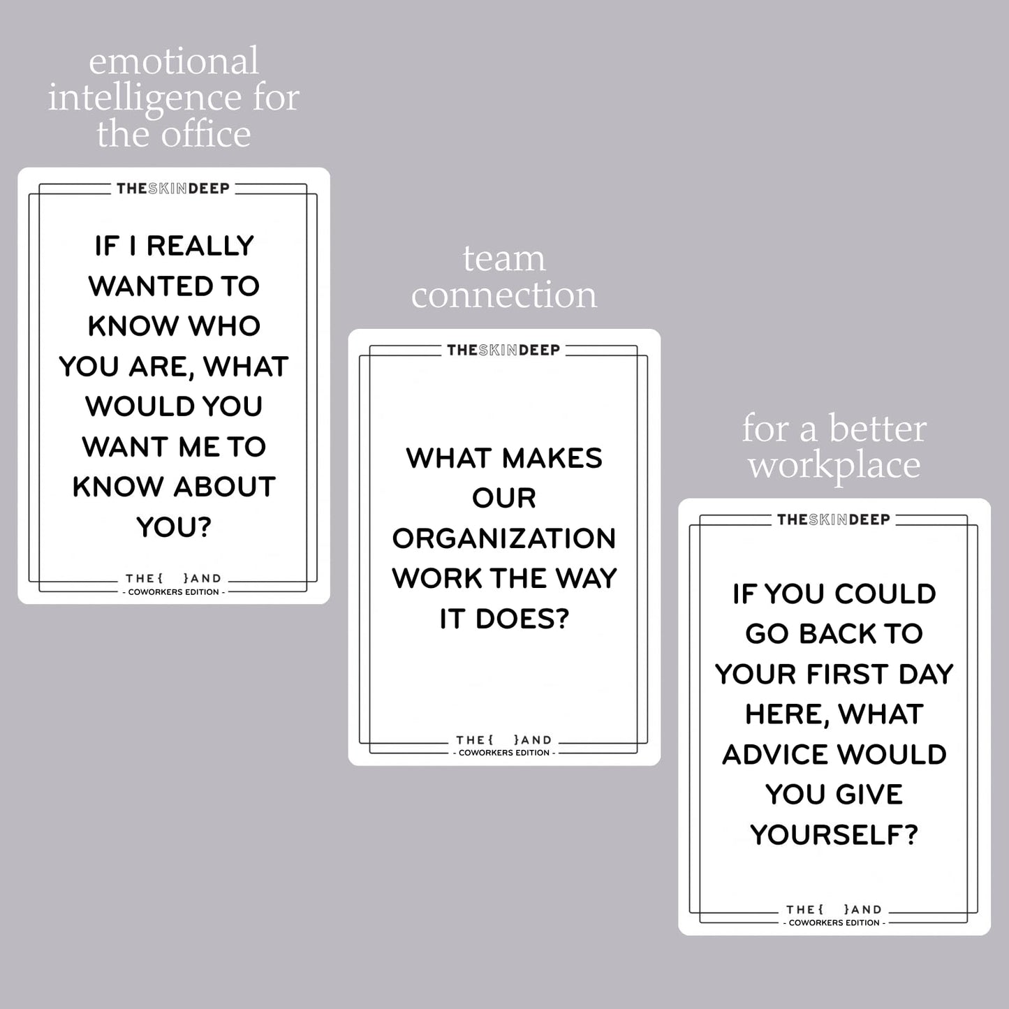 {THE AND} Coworkers Edition - 199 Icebreaker Conversation Cards for Workplace - Team Building Game for Work - Fun Office Activity to Break The Ice