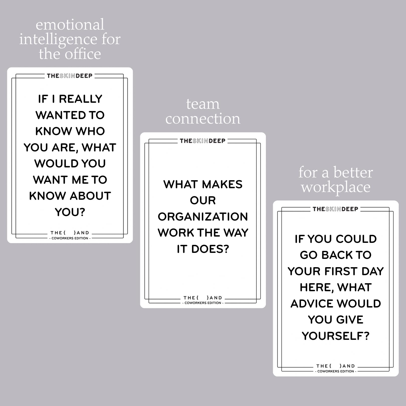 {THE AND} Coworkers Edition - 199 Icebreaker Conversation Cards for Workplace - Team Building Game for Work - Fun Office Activity to Break The Ice