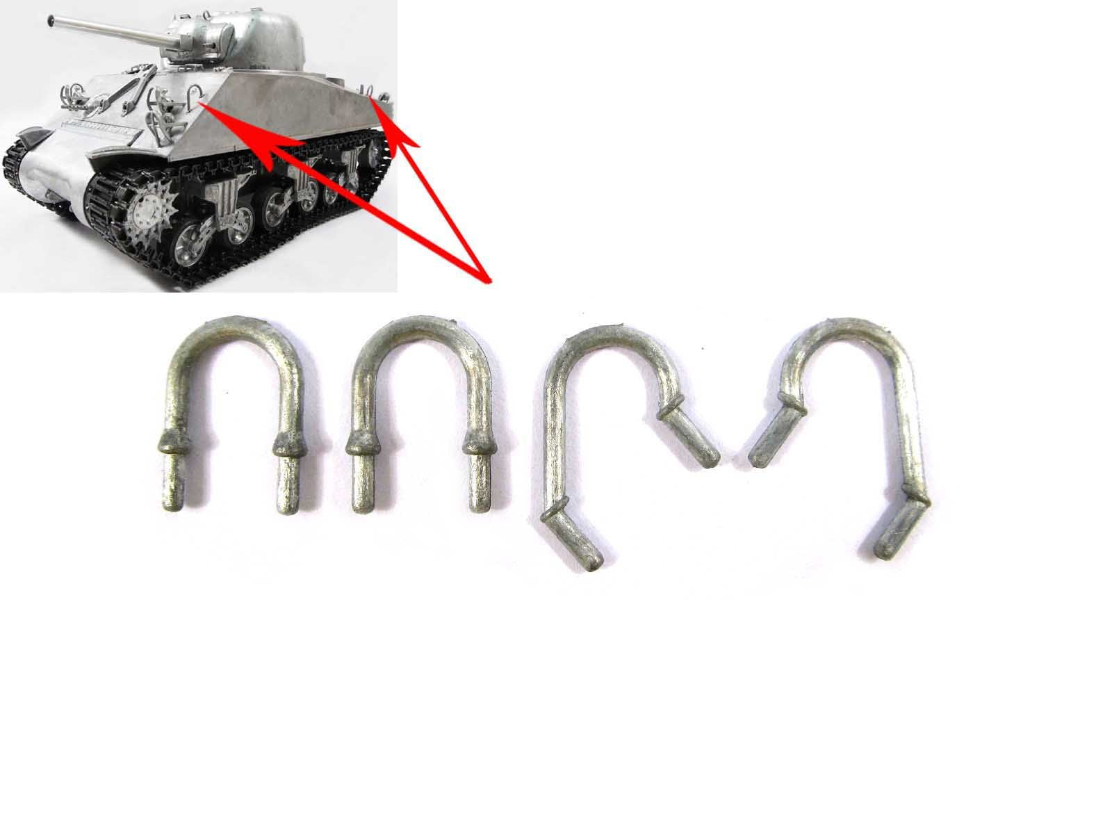 Mato Upper Hull Metal Handrails for 1:16 rc USA Sherman M4A3(75) W Tank 1/16 Spare Tank Parts for Tank
