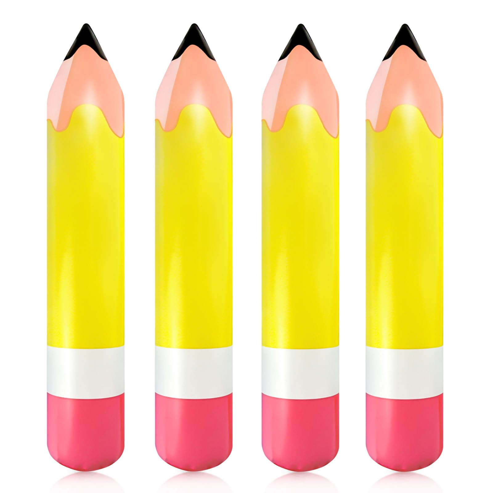 4 Pcs Large Giant Inflatable Pencil Balloon Birthday Party Back To School Graduation Favor Blow Up Balloon Hanging Classroom Decoration Suitable