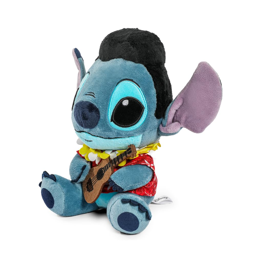Disney Lilo and Stitch - Collectible Blue Hawaii Elvis Stitch 8 Inch Stuffed Plush Phunny Figure, by Kidrobot