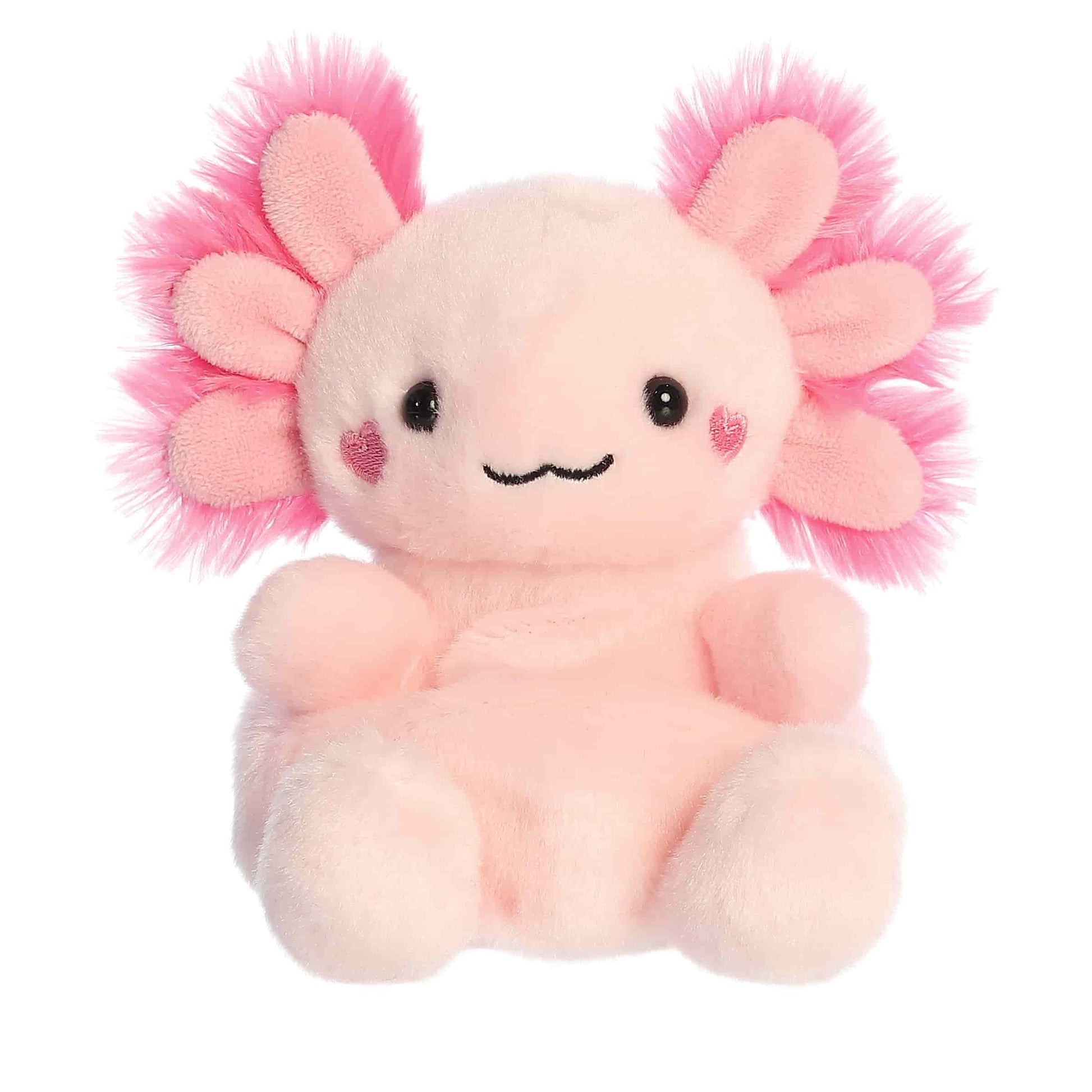 Aurora Adorable Palm Pals Xena Love Axolotl Stuffed Animal - Fun Seasonal Plush for Kids and Adult Collectors - Perfect for Decorating Rooms