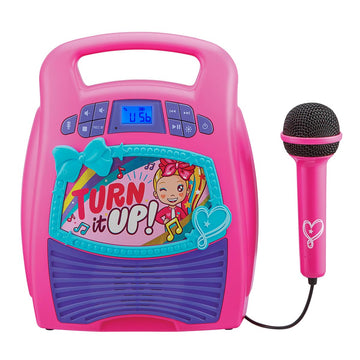 ekids JoJo Siwa Bluetooth Karaoke Machine, Portable Bluetooth Party Speaker with Microphone for Kids, Speaker with USB Port to Play Music