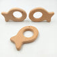 2pcs Natural Wooden Fish Pendant Pure Natural Beech Wood Animal Shape for Handmade Arts and Crafts (Fish 2pcs)