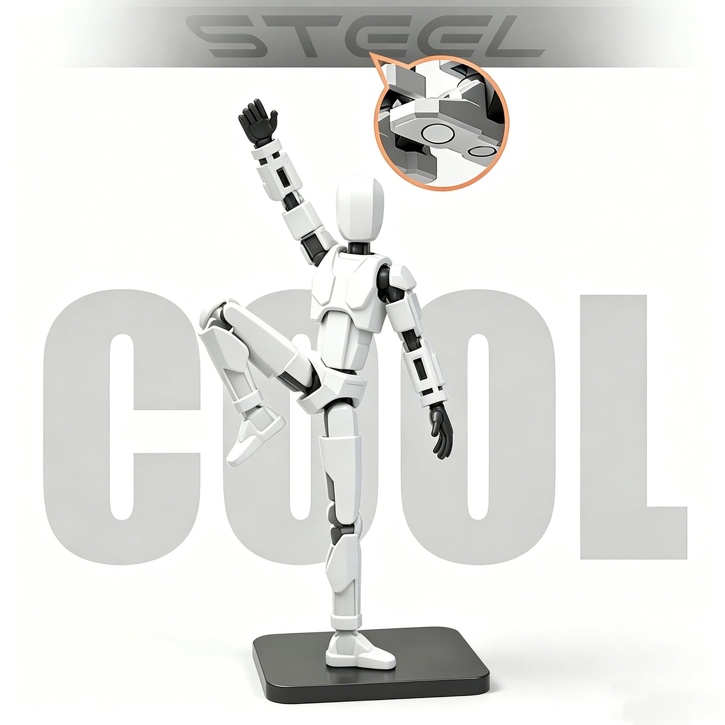 T13 Toy Titan 13 Action Figure Set with Metal Chassis?Assembled?, Robot Action Figure Robo 13 Action Fidget Toys Dummy Figure Articulated, Lucky 13