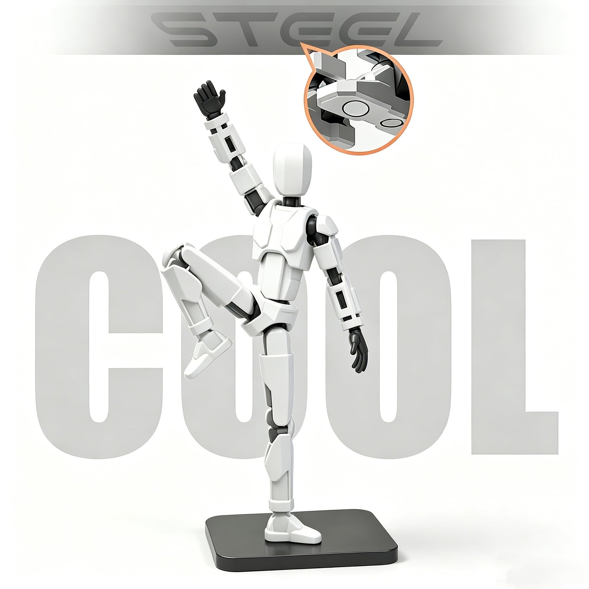 T13 Toy Titan 13 Action Figure Set with Metal Chassis?Assembled?, Robot Action Figure Robo 13 Action Fidget Toys Dummy Figure Articulated, Lucky 13