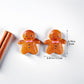 20 PCS Miniature Gingerbread Man Figures, Christmas Resin Cabochons for Holiday Crafts, Tiny Fake Cookies for Dollhouse Bakery & Festive Diorama Decor