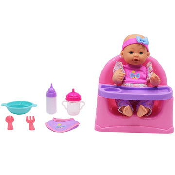Dream Collection: Feeding Fun Doll Set w/ 12" Baby Doll - Gi-Go Dolls, Kids Playset, Ages 3+, Multicolor