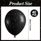 40Pcs Galaxy Balloons for Boys Galaxy Birthday Party Decorations Outer Space Themed Party Supplies Black Star Latex Balloon Garland Black and White