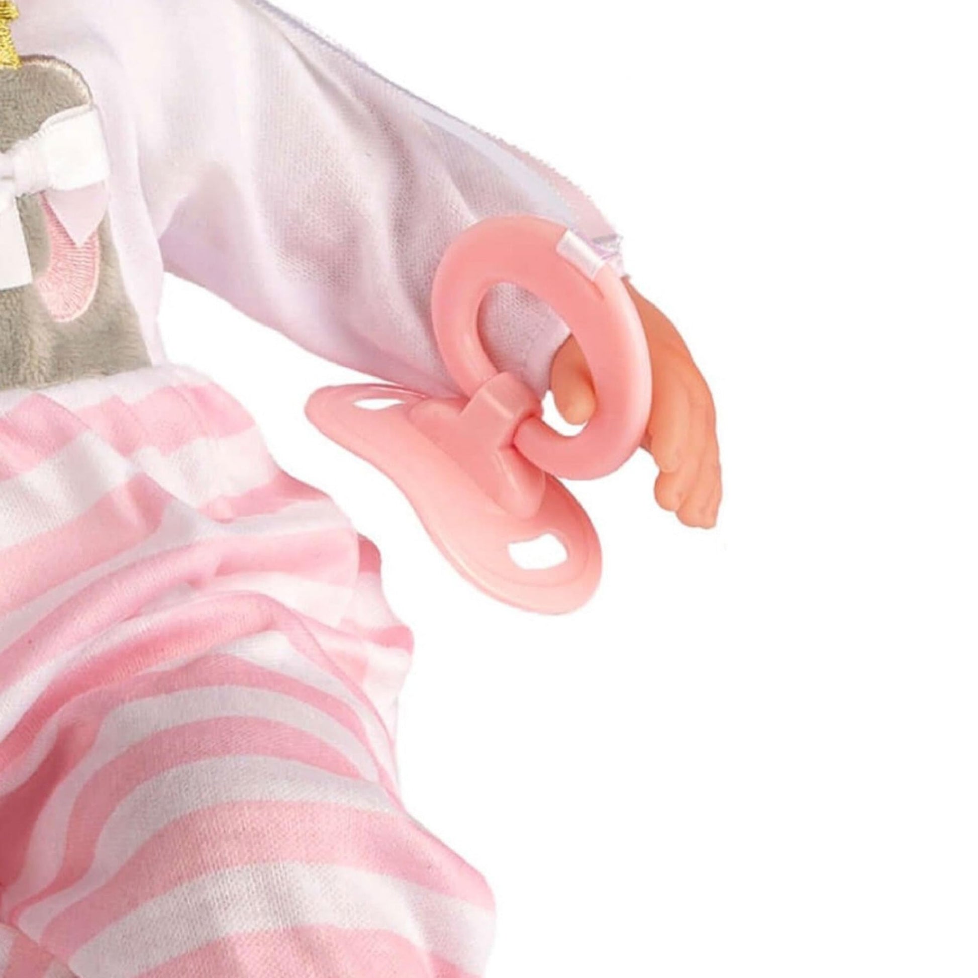 15" Realistic Soft Body Baby Doll with Open/Close Eyes | JC Toys - Berenguer Boutique | 10 Piece Gift Set with Bottle, Rattle, Pacifier & Accessories