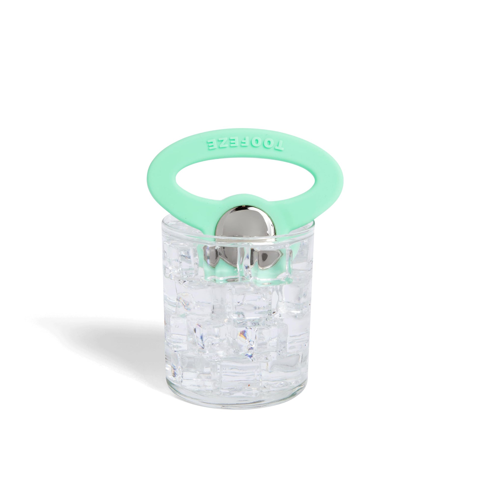 Toofeze Ice Cold Baby Teether Toy Fast Pain Relief All Natural Silicone and Stainless Steel Ages 3 Mos+ (Mint Green)