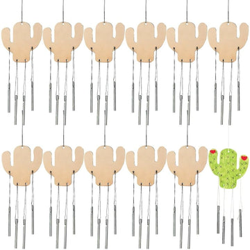 Fun Express Do It Yourself Cactus Wood Wind Chimes - VBS Vacation Bible School Supplies/Decor - Crafts for Kids and Fun Home Activities