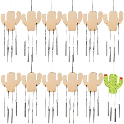 Fun Express Do It Yourself Cactus Wood Wind Chimes - VBS Vacation Bible School Supplies/Decor - Crafts for Kids and Fun Home Activities