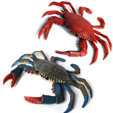 Gemini&Genius 2Pcs Crabs Marine Animal World Sea Animal Action Figures