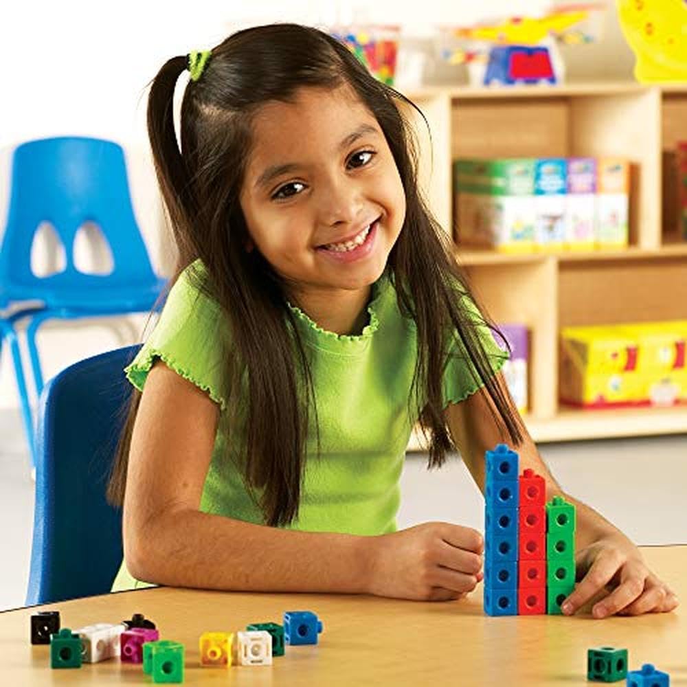 Learning Resources Snap Cubes Set of 1,000 - Math Manipulatives for Elementary School, Kindergarten Learning & Education Toys, Math Cubes, Counting