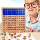 umbresen Wooden Toys Hundred Board Montessori 1-100 Consecutive Numbers Early Childhood Toys Digital Board for Kids with Storage Bag