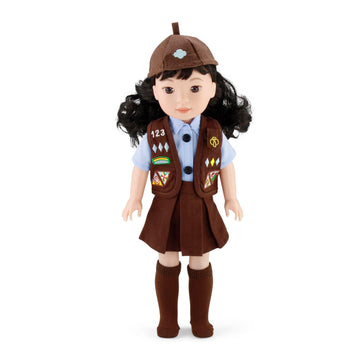 Emily Rose 14 Inch Doll Girl Scout Brownie Uniform 5-PC Playset | Officially Licensed by Girl Scouts of The USA | American Brand - Gift Boxed | Doll