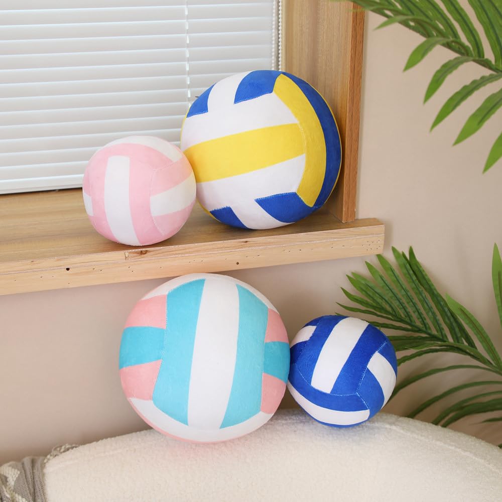 8.6 Inch Plush Football Basketball Pillow,Soft Soccer Ball Stuffed Toys- Sports Pillow Fluffy Soft Throw Pillow Toy,Sport Theme Decor, Stuffed Toy