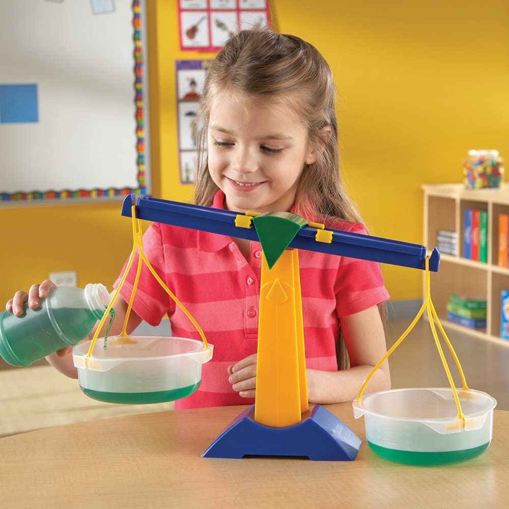 Learning Resources Pan Balance Jr - Ages 5+ Science Class Experiments, Measurement Tool, Balance for Kids