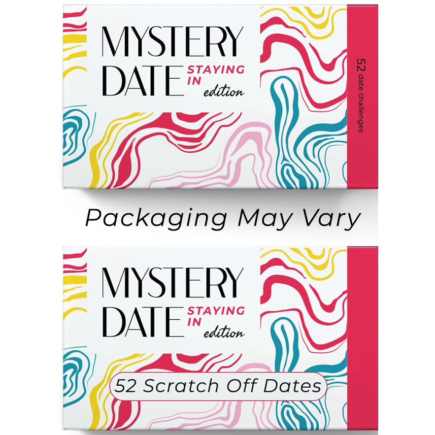 da Vinci's Room Mystery Date 52 at-Home Date Night Ideas Scratch Off Card and 52 Conversation Starters (Staying in Edition) - Unique Couples Gift