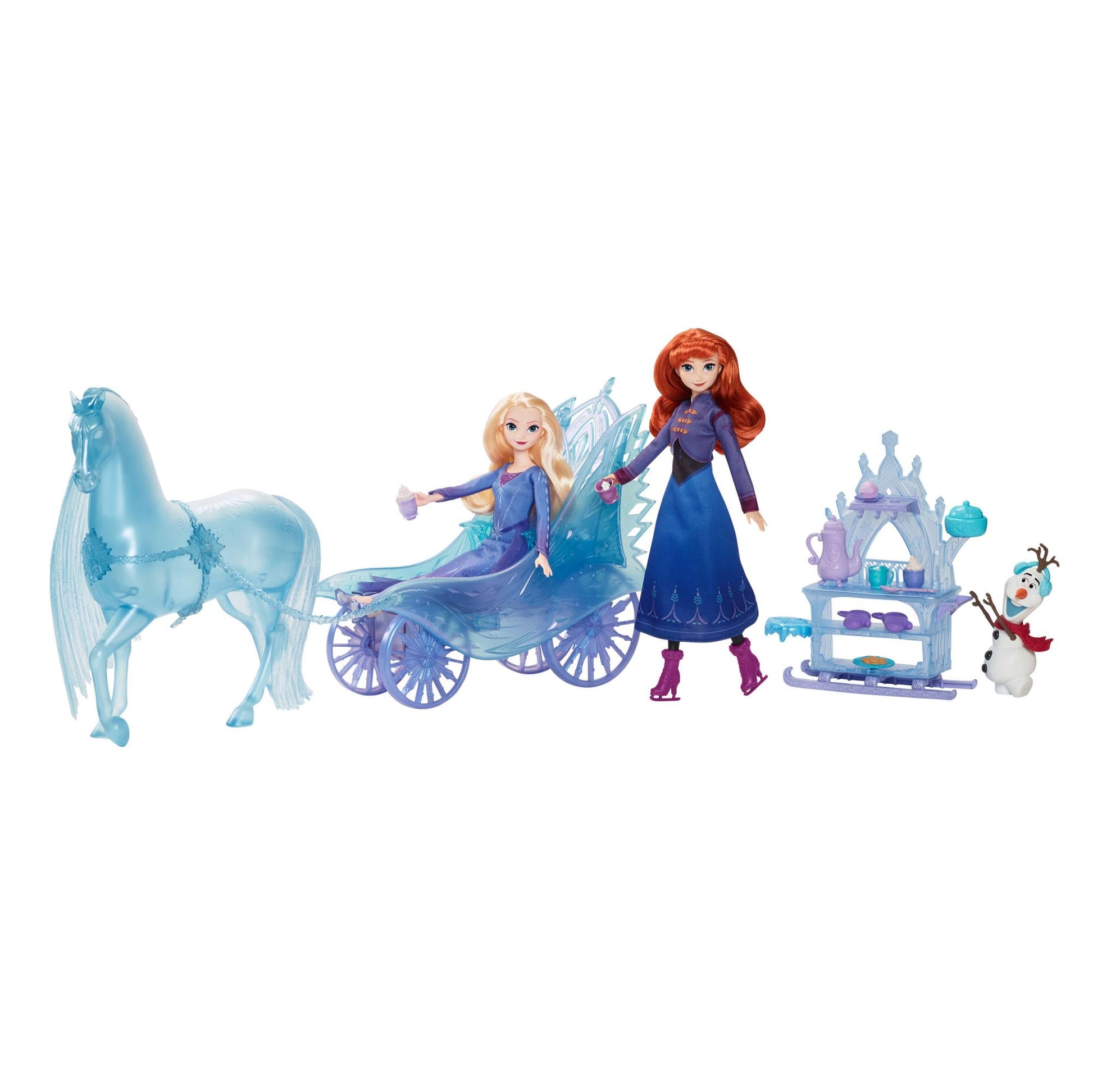 Mattel Disney Frozen Elsa Fashion Doll with Removeable Dress & Shoes, Mythical Horse-Like Nokk & Adventure Carriage, Inspired by Frozen: Winter