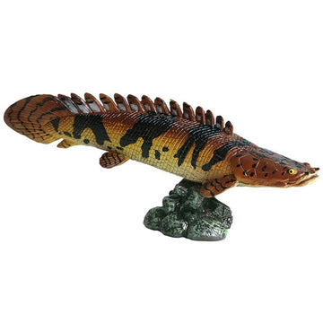 FLORMOON Animal Figures Realistic Polypterus Delhezi Plastic Early Educational Toys Cupcake Topper Party Gift for Kids 2+ Year Old(Including Base)