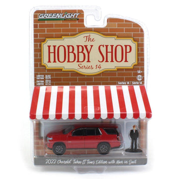 Greenlight 1/64 2022 Tahoe LT Texas Edition with Figure Hobby Shop Series 14 97140-F