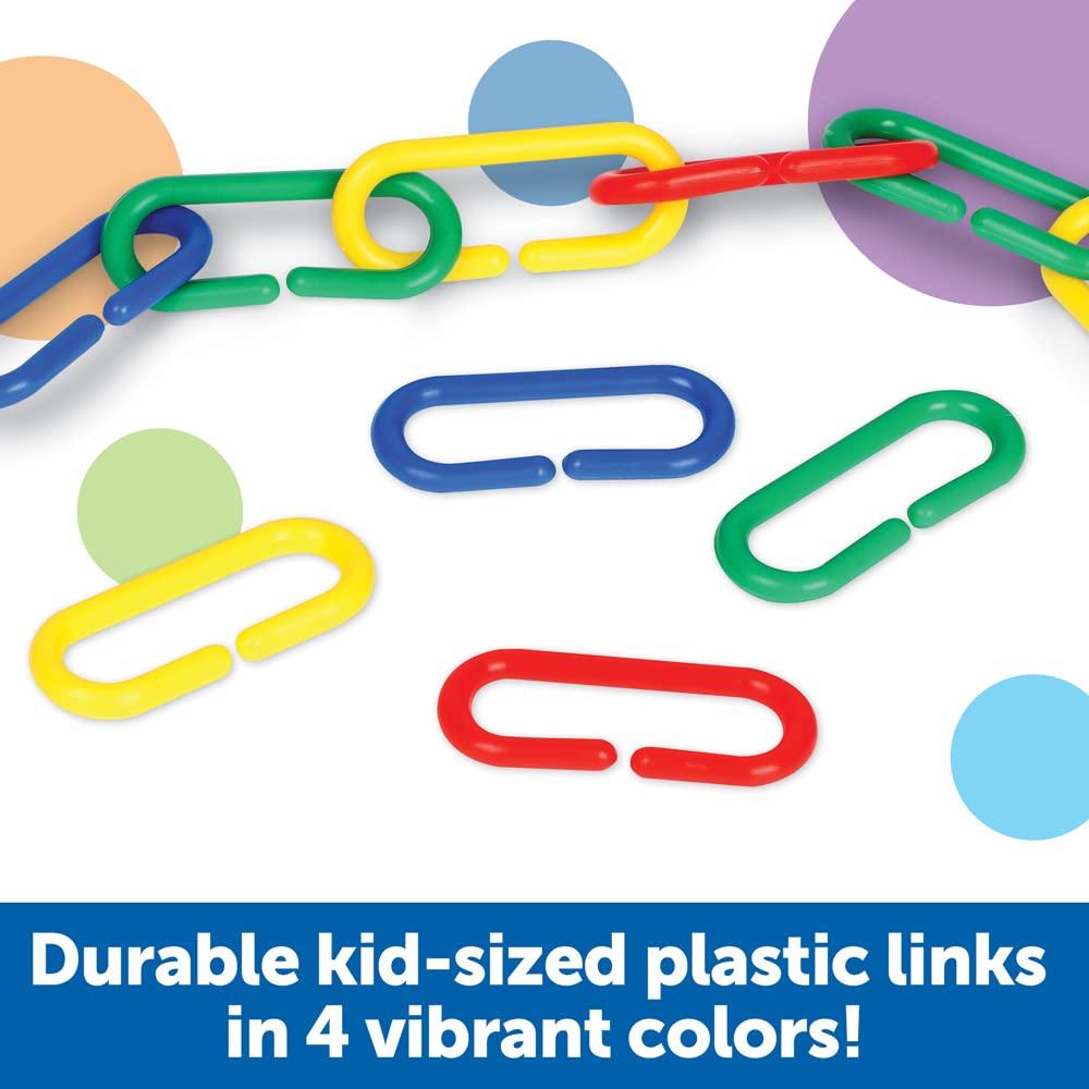 Learning Resources Link 'N' Learn Links - 500 Pieces, Ages 3+, Preschool Supplies, Toddler Toys, Math Manipulatives
