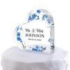Personalized Wedding Heart Acrylic Block Mr & Mrs Cake Topper, Custom Wedding Keepsake Bride & Groom