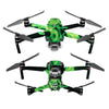 MightySkins Skin Compatible with DJI Mavic 2 Pro or Zoom - Green Flames | Protective, Durable, and Unique Vinyl Decal wrap Cover | Easy to Apply