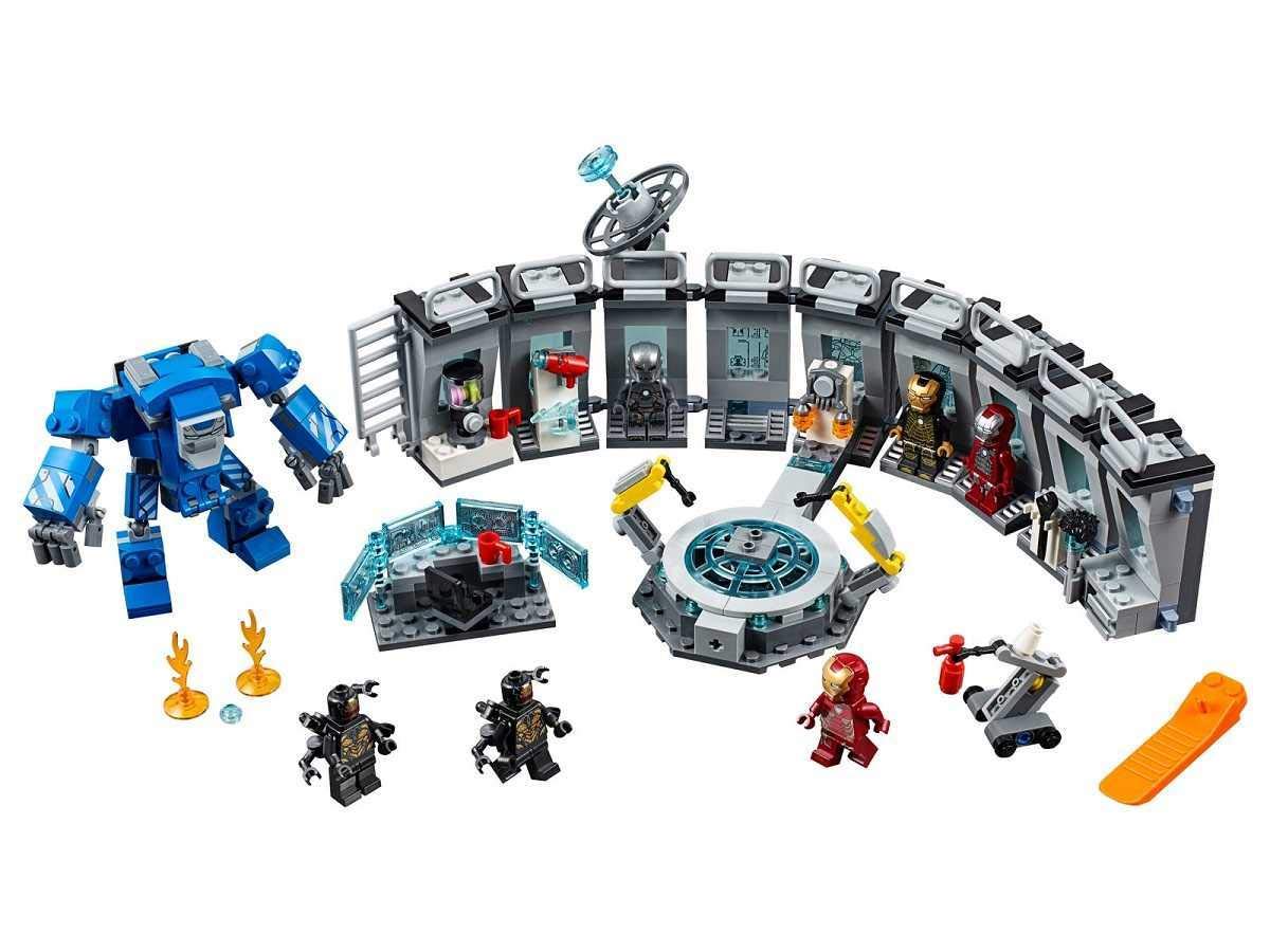 LEGO Marvel Avengers Iron Man Hall of Armor 76125 Building Kit - Marvel Tony Stark Iron Man Suit Action Figures (524 Pieces)