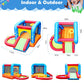 Step4Fun Inflatable Bounce House, Kids Castle Slide Bouncer for Children Jumping Outdoor and Indoor Party, Baby Backyard Water Jumper Toy with Blower