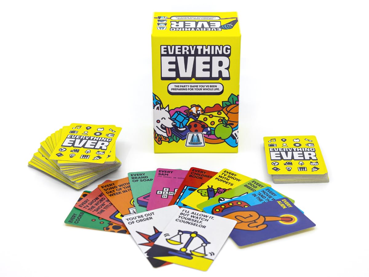 Everything Ever Card Game | Fun Family Games for Adults, Teens, & Kids | Fun Quick Party Game | 20 Minutes | Ages 12 and Up | for 2 to 10 Players |