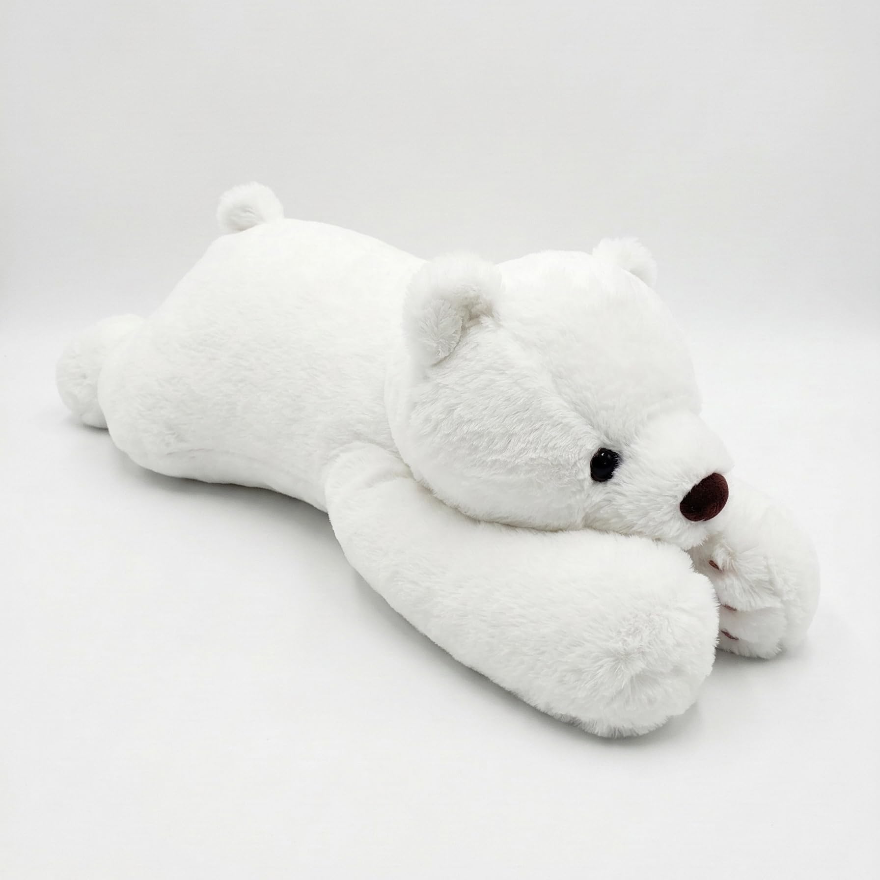 FoxVilla 4lbs Polar Bear Weighted Stuffed Animals, 24 inch Weighted Plush Stuffed Animals for Adults, Cute Soft Weighted Plush Throw Animal Pillow