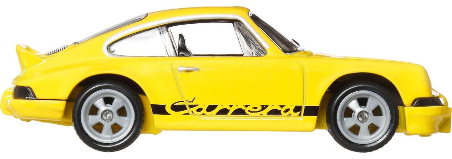 Hot Wheels Premium Car Culture Hammer Drop 1:64 Scale Die-Cast Porsche 911 Carrera RS 2.7 Vehicle with Real Riders Tires & Metal/Metal Body & Chassis