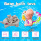 Bath Toys for Toddlers Infants 6 Months+, Floating Bathtub Elephant Toys Squeak Rubber Animal 4 Piece Set, Pool Beach Party Gift for Kids Boys Girls