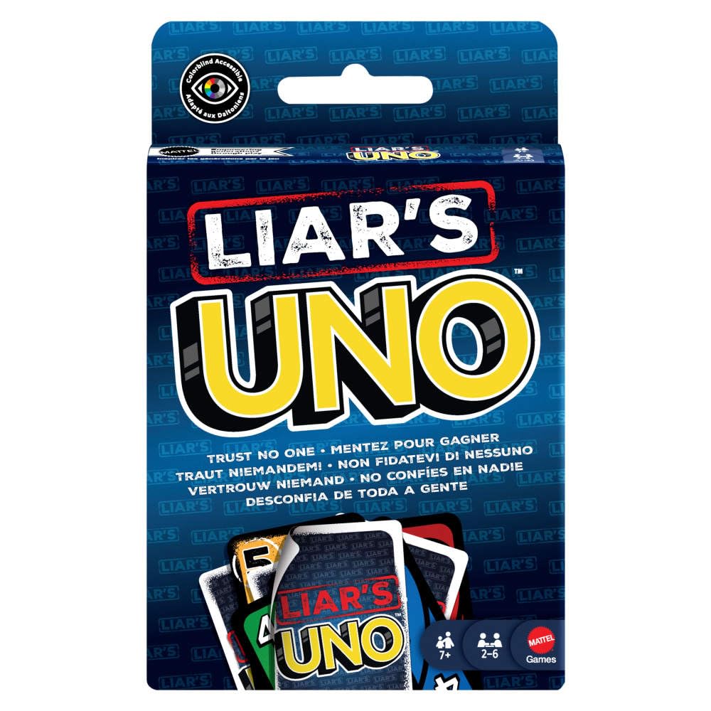 Mattel Games Liar's UNO Card Game, 7+, 2-10 Players