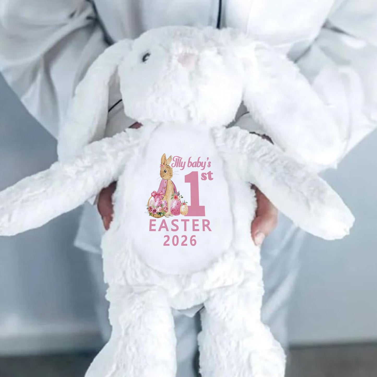 OAEUQ 2026 My Baby's First Easter Gift Easter Themed Plush Bunny Toys Pillow Toys to Accompany Your Child Baby Flowers Newborn Gifts for Boys