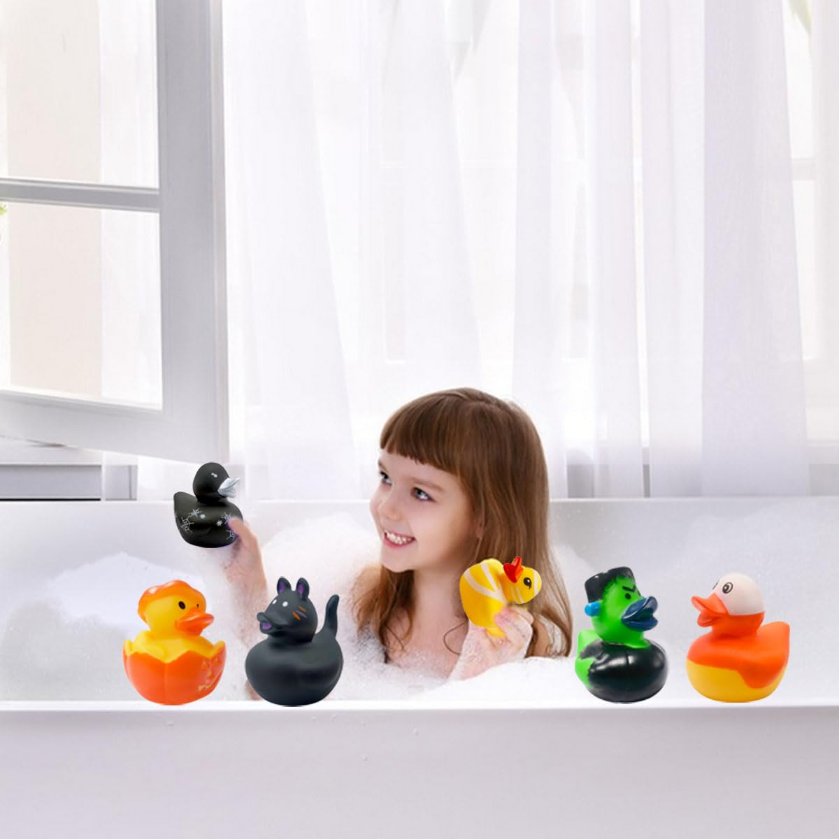 27 Pcs Halloween Party Favors Rubber Ducks,Baby Showers Accessories Bath Toys for Kids Halloween Decorations Trick or Treat Supplies Goodie Bag