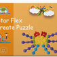 RAINBOW TOYFROG Star Flex STEM Building Toys - 70 Connector Blocks for Kids with Tote - Kindergarten STEM & Preschool Table Top Toys - Open Ended
