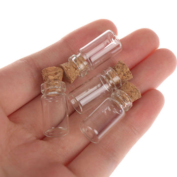 10Pcs Dollhouse Glass Jars Miniature: 1/12 Scale Glass Bottles Food Container for Kitchen Restaurant - Mini Canister Empty with Cork?Dollhouse