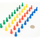 Plastic Pawns: Set of 36 Red, Yellow, Green, and Blue Board Game Pieces