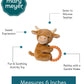 Mary Meyer Soft Baby Rattle with Soothing Teether Ring, 6-Inches, Hetty Highland Cow