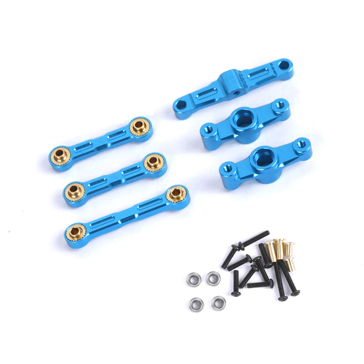 Aluminum Steering Assembly Upgrade Parts with Steering Tie Rod for Tamiya TT-02 TT02 RC Car